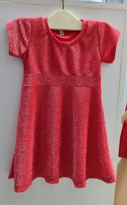 Vestido Sonia Rojo Blanco Lurex Suave Nena