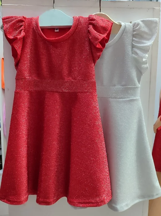 Vestido Rojo Carolina Lurex Suave