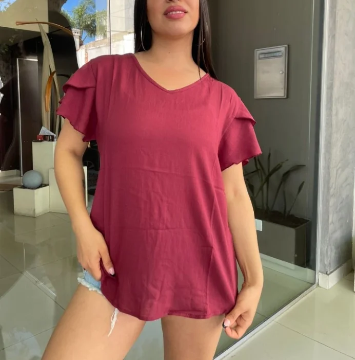 Blusa Gota Lino con Spandex