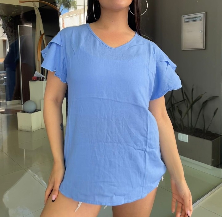 Blusa Gota Lino con Spandex - Imagen 2