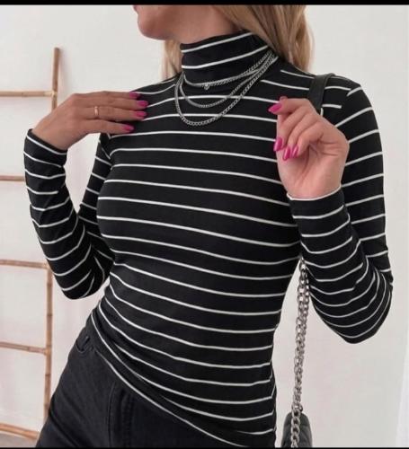 Media Polera Rayada por Talles - Modal Soft