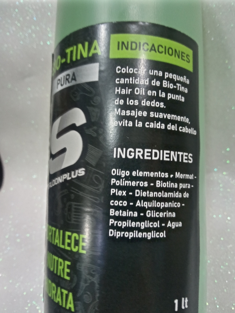 Saloon Plus Biotina Pura 1 Litro Fortalece Nutre Profesional - Imagen 4