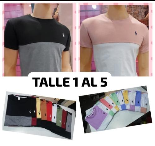 Oferta Remeras Combinadas de Polo Algodón Pienado Premium