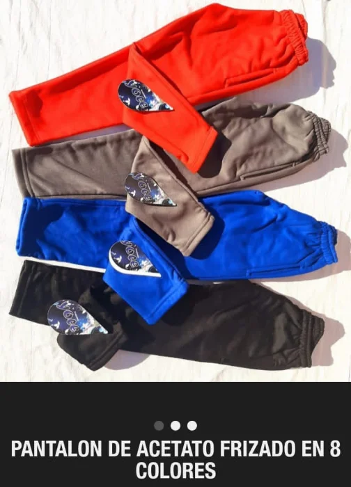 Pantalon de Acetato Frizado en 8 Colores