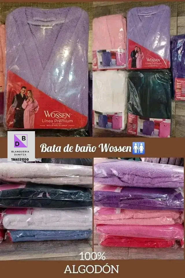 Batas de Baño "adulto", Marca Wossen, 100  Algodón - Imagen 6