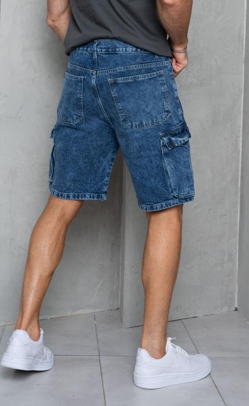 Bermuda Jeans Mom Cargo con Fuelles - Imagen 5