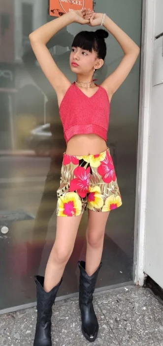 Shorts Pollera Estampado