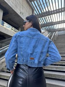Campera  Jeans Overzise  con Elastico - Miniatura 3