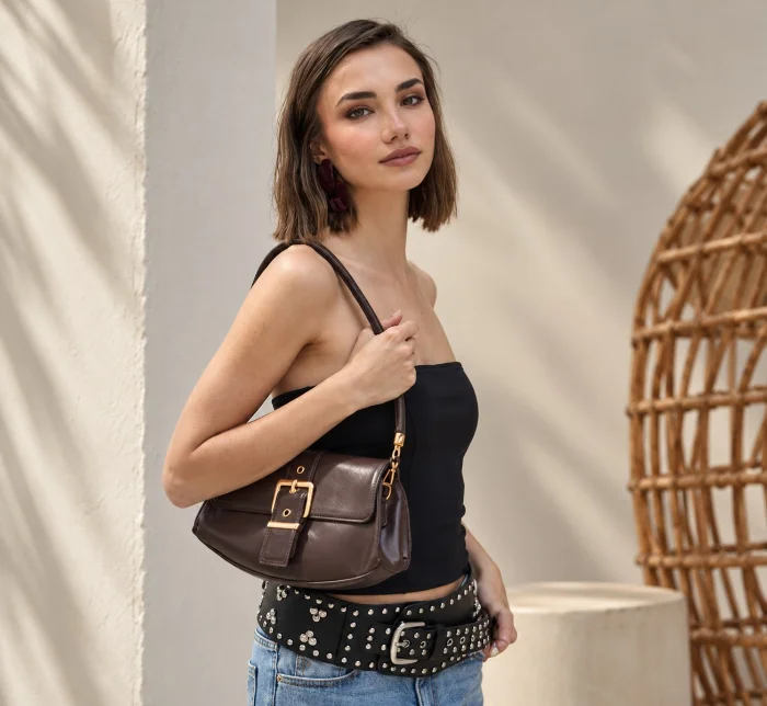 Mini Bag con Broche y Hebilla