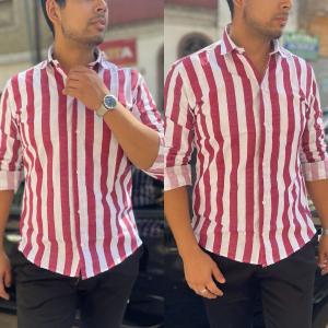 Camisa Rayada Entallada de Hombre - Miniatura 5