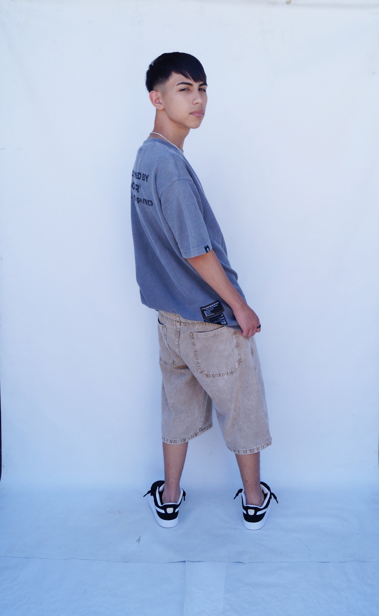 Bermuda Baggy Camel Teens - Imagen 4