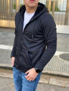 Campera Jersey C/piel Hombre