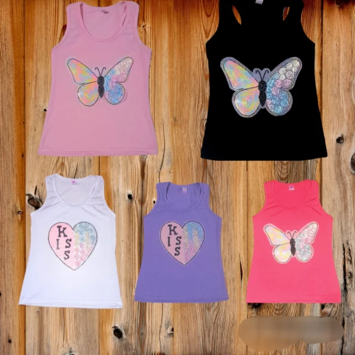 Musculosa Nena Modal Aplique con Lentejuelas