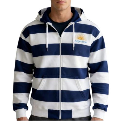 Campera Rayada Friza Invisible