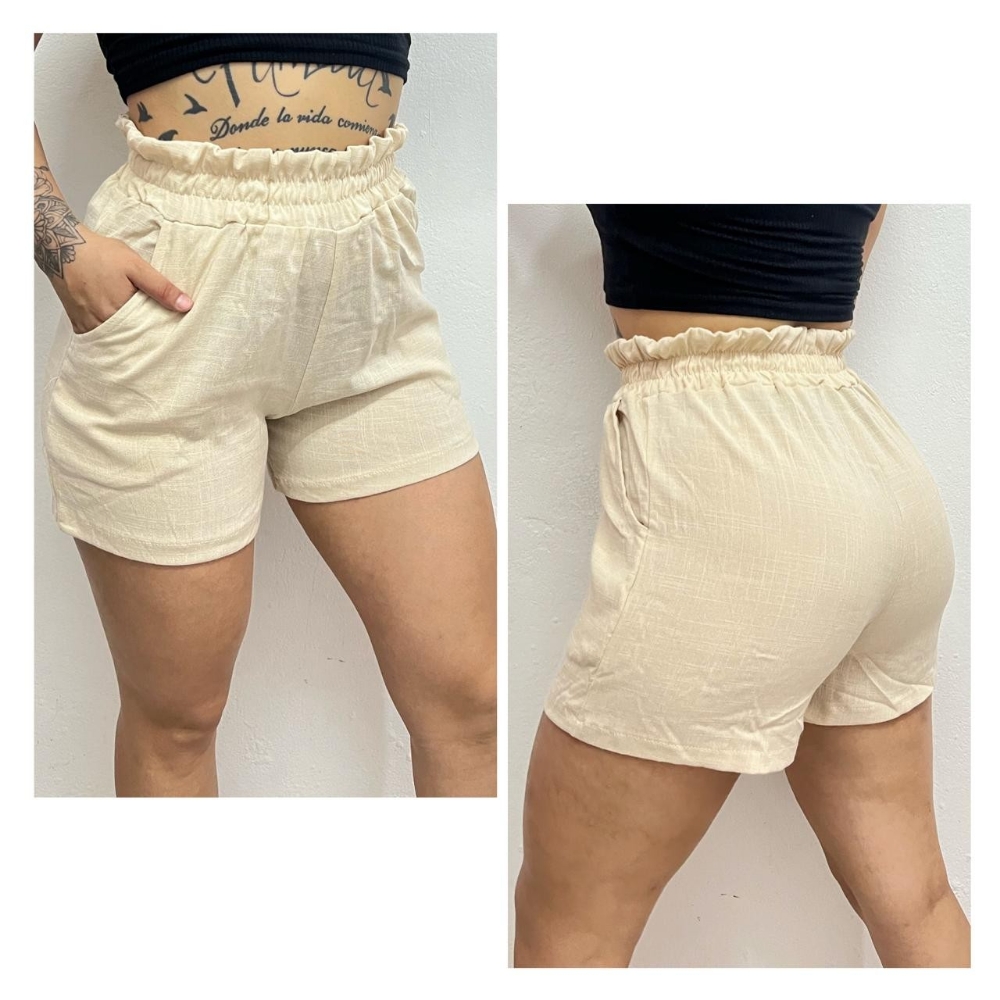 Short Lino Liso Espandex - Imagen 6