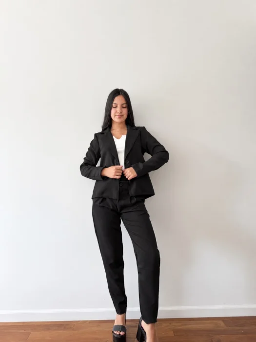 Conjunto Blazer+pantalón Recto Sastreros Crep