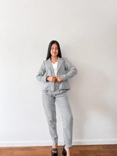 Conjunto Blazer+pantalón Recto Sastreros Crep - Miniatura 3