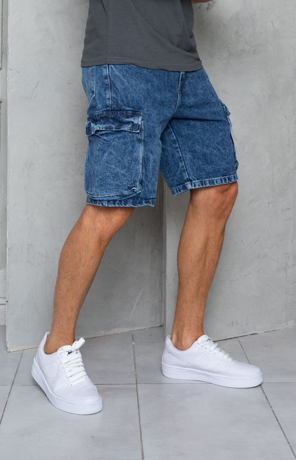 Bermudas Jeans  Mom Cargo Nevado - Imagen 4