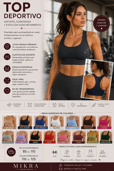 Top Lycra Deportivo Premium