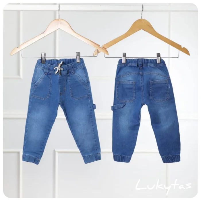 Jogger Carpintero de Jeans Elastizado  [bebé]