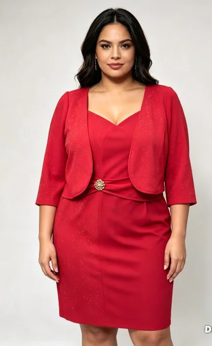 Vestidos Talles Especiales Lycre Dos. Piezas