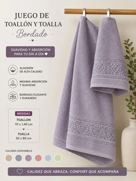 Juego de Toalla y Toallon