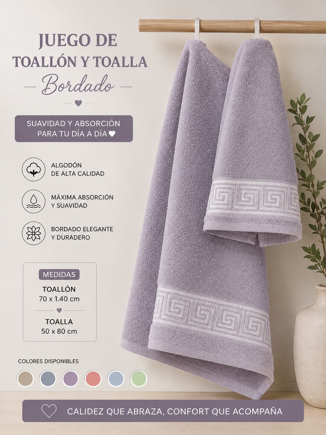 Juego de Toalla y Toallon - Imagen 2