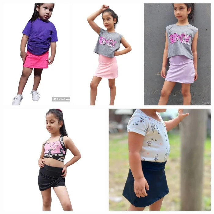 Short Pollera Nena Lycra