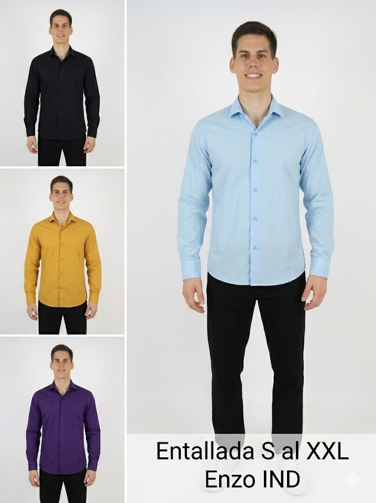 Camisas Entalladas Lisas - Imagen 3