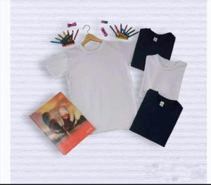 Remera Algodón Blanco y Azul