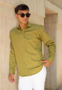 Lima - Camisa de Poplin Elastizada Verde