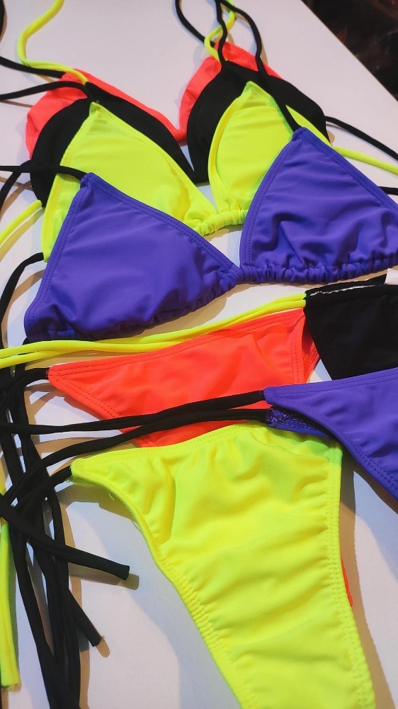 Bikini Triángulo con Taza Desmontable Colaless para Atar - Imagen 3
