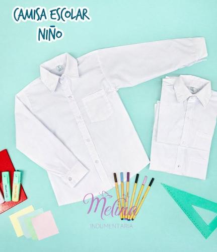 Camisa Escolar Niño Blanca