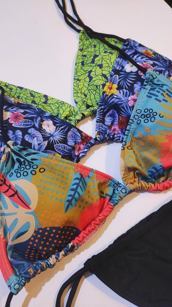 Bikini Triángulo con Taza Desmontable Estampado - Imagen 4