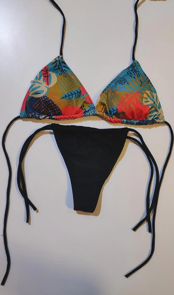 Bikini Triángulo con Taza Desmontable Estampado - Imagen 5