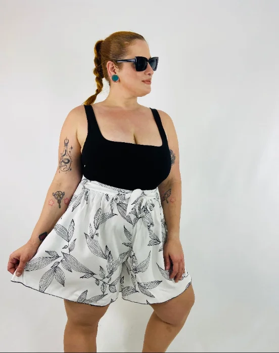 Short Pollera de Fibrana Poplin