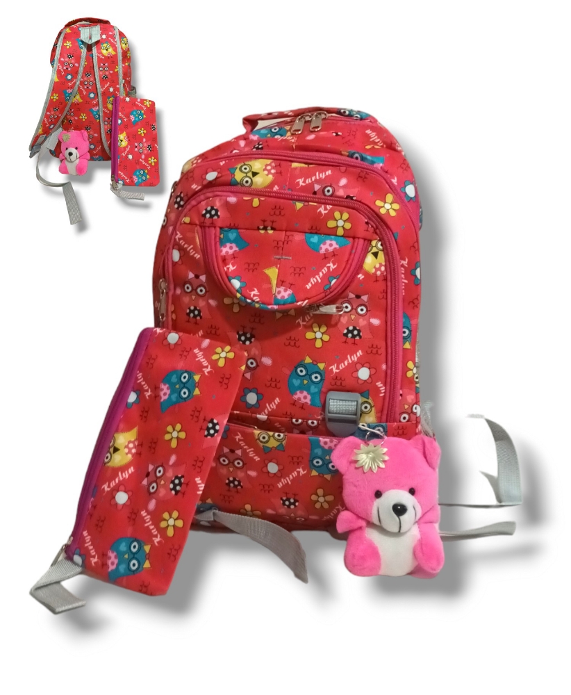 Mochilas 3 Piezas Cartuchera + Llavero Unisex Grande - Imagen 3