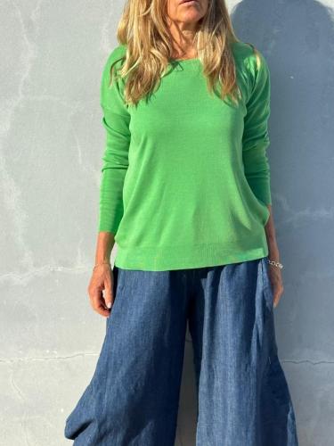 Sweater Delfina  Viscosa Básico Liso - Miniatura 2