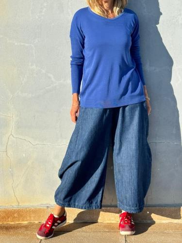 Sweater Delfina  Viscosa Básico Liso - Miniatura 3