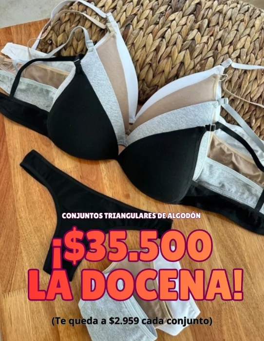 ¡ Súper Oferta! Conjuntos Triangulares Algodón