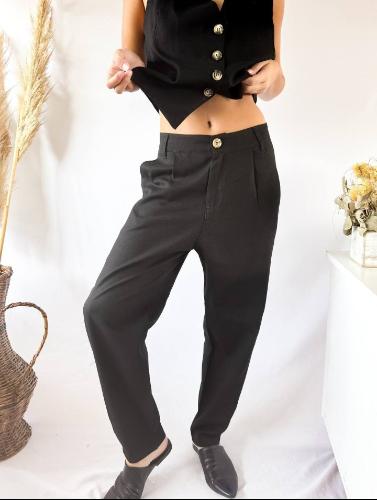 Pantalon de Lino Rígido