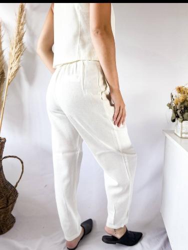 Pantalon de Lino Rígido - Miniatura 3
