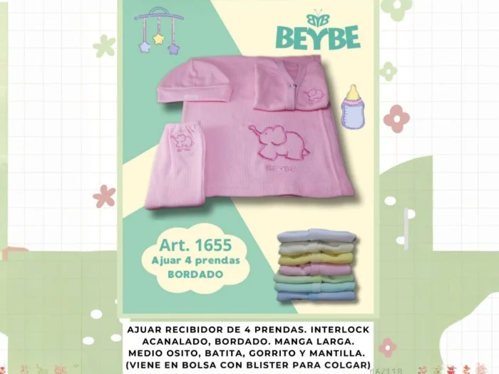 Set 4 Piezas Bordado (1655)