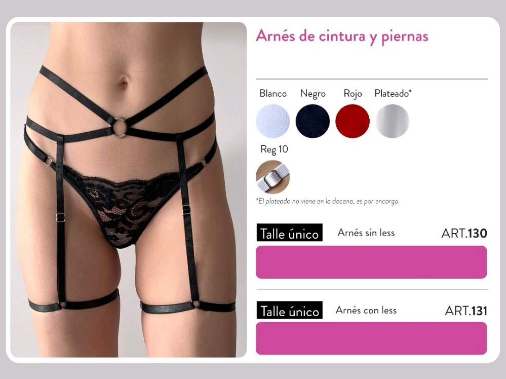 Art. 131 Arnes Cintura y Pierna con Colaless Regulable - Imagen 3