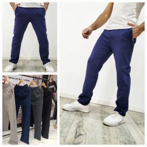 Pantalón Recto con Cierres de Algodón Frizado - Miniatura 3