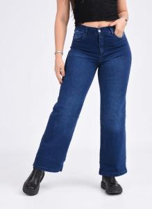 Wide Leg Azul Localizado Elastizado