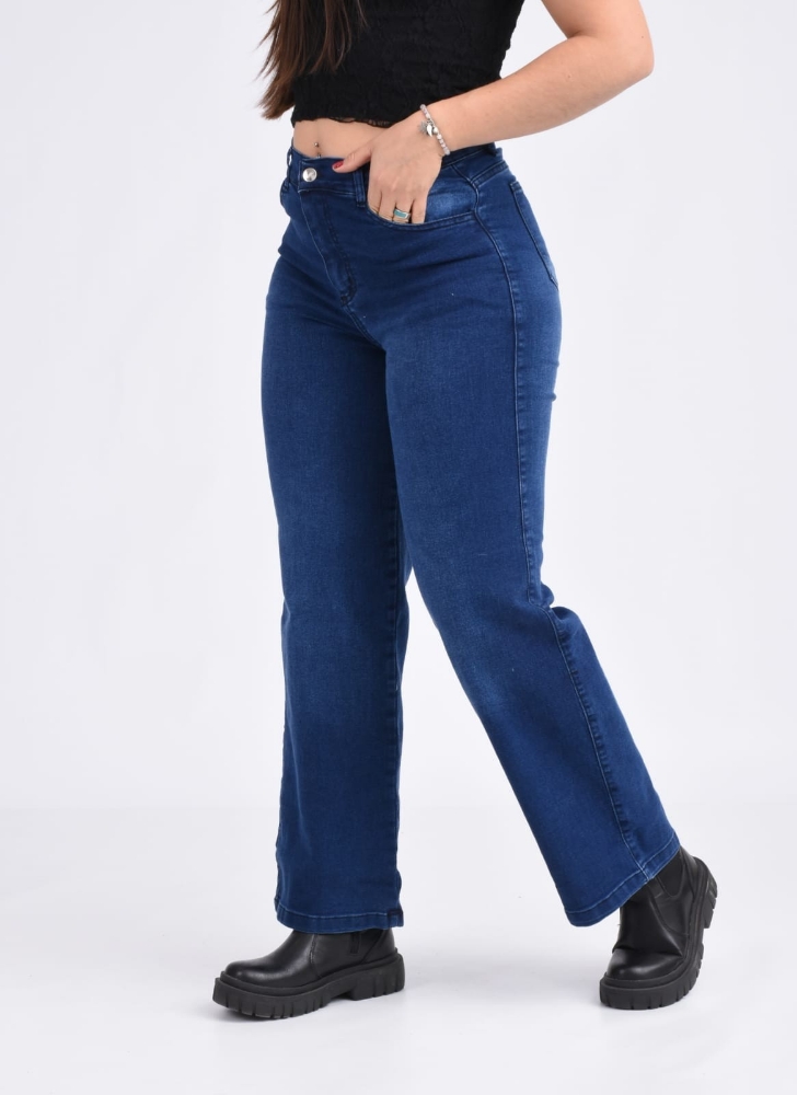Wide Leg Azul Localizado Elastizado - Imagen 3