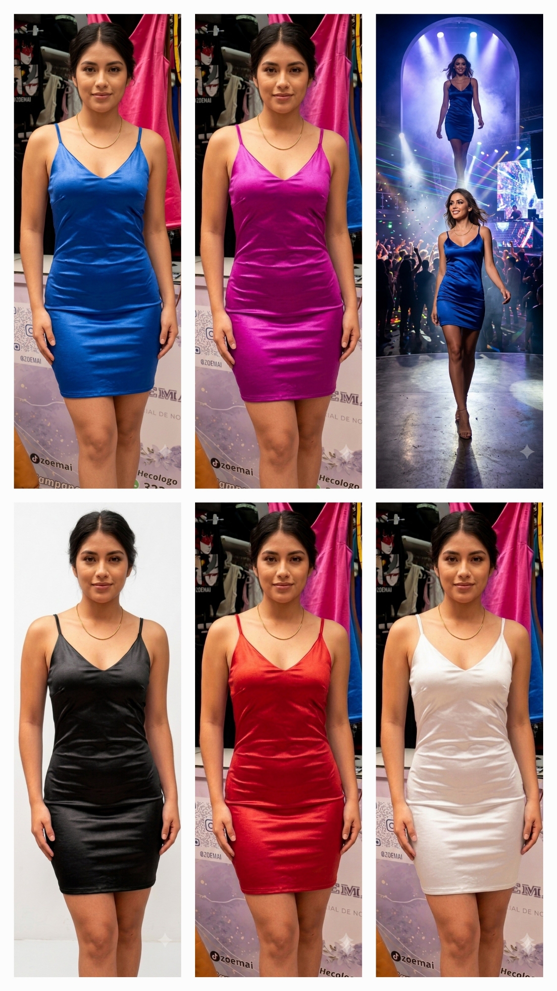 Vestido Saten Zara - Imagen 2