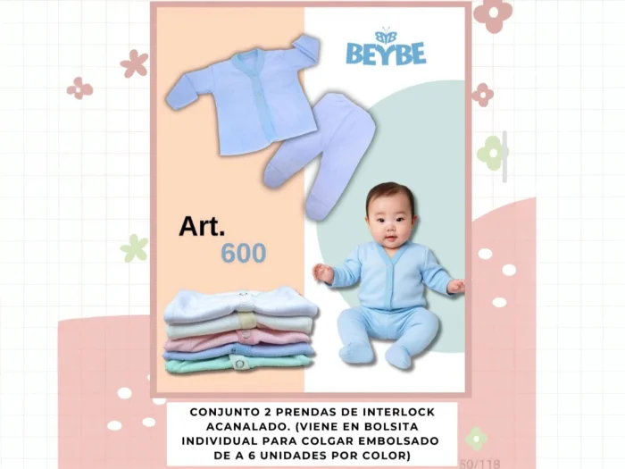 Set de Morley Batita y Medio Oso Beybe Art.600 Pack X 6