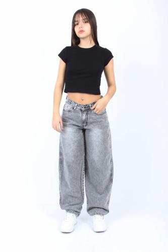 Jean Baggy Gris Claro Regulador Dama